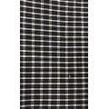 Tecido de pano plissado listrado em preto e branco