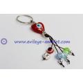 Evil eye smile heart-shaped key chain and charm