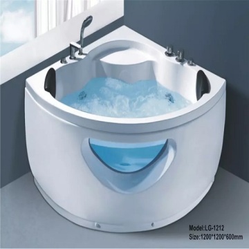 Accessoires de baignoire jacuzzi chute dans les enclos de douche de baignoire carrée en porcelaine