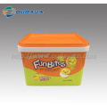 Customized printing IML plastic food container with handle
