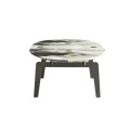 Jazz Fiet FeetS modern contemporain table basse table d&#39;appoint marbre haut d&#39;origine peinture en métal carrara tables de salle à manger blanches naturelles