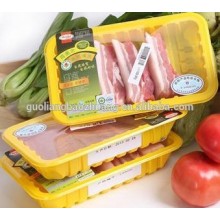 Clear Black Blue Green Colors Customized Meat Packaging Sealable Plastic Tray with Lid