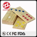 EASTONY Children Fun Game Educational Wood Domino for Kids Wooden Dominoes Set