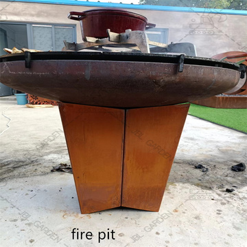 Heavy Duty Corten Metal Barbecue Grill