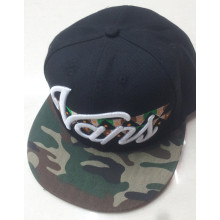 Cap snapback barato com bordado logotipo camo viseira ajustável chapéu