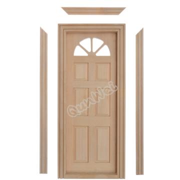 Dollhouse Miniature Wooden Yorktown Door Model DIY Unpainted