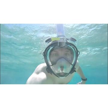 GoPro Compatible Snorkel Mask- Panoramic Full Face Design