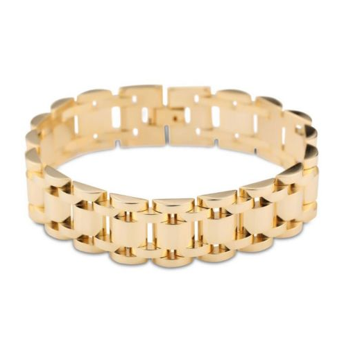 Stainless Steel Men Gold Bracelet 