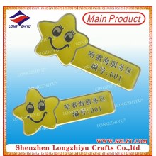 Metal Printing Name Badge Gold Safety Pin Name Badges