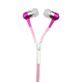 OEM ODM Metal Zipper Stereo In Ear Earphones