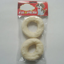Masticar el perro de 3 &quot;-4&quot; White Puffy Donut para perro