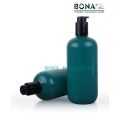 500 ml Boston Round Pet Bottle com bomba de loção preta