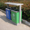 Outdoor Dual Color Stainless Steel Waste Bin (C6700)