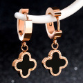 Four Leaf Clover Stud Screw Earrings for Women