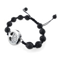 Bracelet ajustable avec cordon de diffuseur de perles de lave