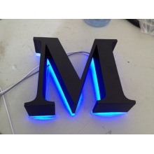 Polished Brushed Vintage Metal Backlit Signage Letters LED 3D Illuminated Channel Letters Signs for Advertising Customized