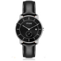 Newest Relojes Hombre Full Grain Leather Strap Male Quartz Watch