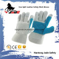 Double Palm Cow Split Leather Industrial Safety Work Glove