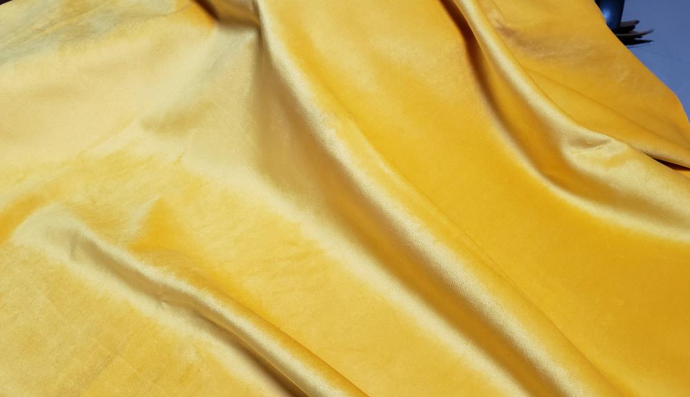 Plain Holland Velvet Fabric Yellow A Plain Holland Velvet Fabric Yellow A