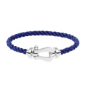 Europeu de luxo famosos marca fivela bracelete Real 925 prata esterlina pulseira