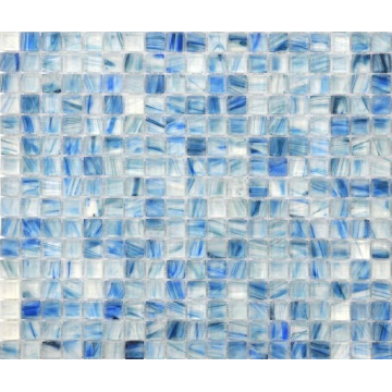 Tie-dye glass crystal mosaic for swimming pool