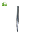 Hot galvanized ground screw with three nuts