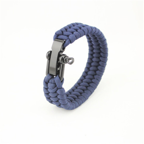 Stainless Steel U Shape Shackle Paracord Bracelet