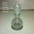 250ml Carved Glass Bottle with Glass Stopper