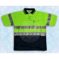 Yellow Reflective Tape Safety Contrast Polo Shirt