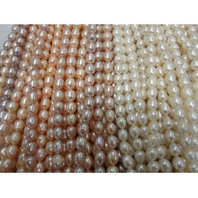 10-11mm Rice Shape Real Pearl Strands