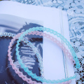 Hot Sale 1Cm Chain Shaped Jelly Colors With Superior Quality Plastic Head hoops bands For Girls