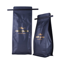 Coffee roaster bags packs coffee with valve and zipper