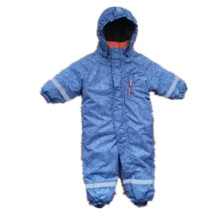 Luz azul overoles impermeables reflectantes con capucha para bebés y niños