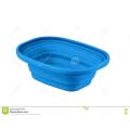Blue plastic container for custom