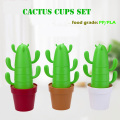 PLA Biodegradable Compostable Cactus Cups Set Mug Productos Artísticos