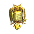 Color Stone Eye Owl Garden Metal Wall Decoration