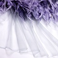 Purple Glitter Feather Lace Tulle Mesh Fabric