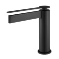 Best Selling Modern Brass Matte Black Hot And Cold Bathroom Basin Sink Faucet Waterfall