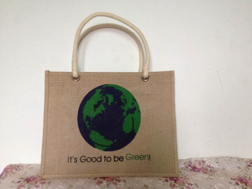 Promotional Logo Printed Jute Tote Bag