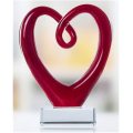 5 &#39;&#39; Tall Art Glass Heart Skulptur Herzstück