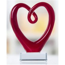 5 &#39;&#39; Tall Art Glass Heart Skulptur Herzstück