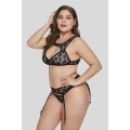 Conjunto de sutiã de renda plus size personalizado