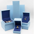 Blue luxury jewelry box for bracelets and necklaces