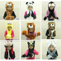 Winter long design plush animal hat children hat