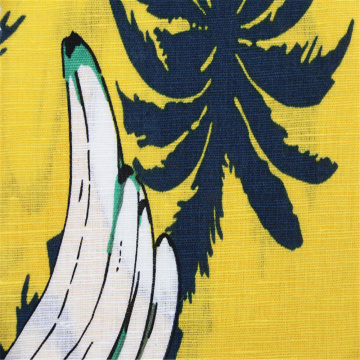 Banana tree pattern linen / cotton printing fabric