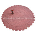 Custom OEM Handmade Knit Crochet Cotton Round Rug Blanket Factory