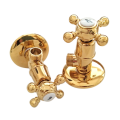 Cross handle Chrome plated Contemporary Wash Sink mixer brass Tap Basin pillar quick open