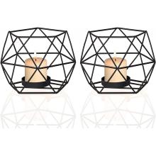 Geometric Tealight Candle Holder Decor for Table Centerpiece