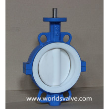 PTFE Lining Wafer Type Butterfly Valve