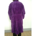 Purple Velour Terry Adult Kimono Bathrobe